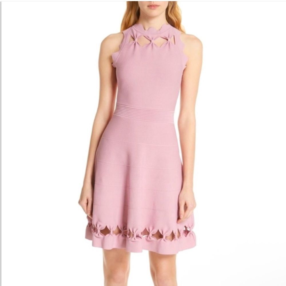 NEW Ted Baker Cherina Bow Detail
Fit & Flare Knit Dress. NWT